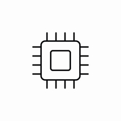 microchip device icon sign vector