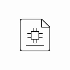 microchip paper icon sign vector