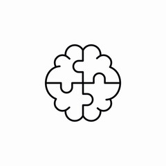 mind puzzle icon sign vector
