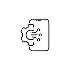 mobile application programming icon sign vector