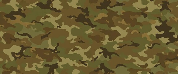 Fototapeta premium Seamless digital camo texture in muted greens and browns, perfect for backgrounds, style, backdrop