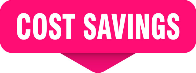 cost savings sticker. cost savings sign on transparent background