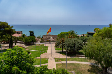 Looking down on Parc del Miracle in Tarragona, Catalonia, Spain