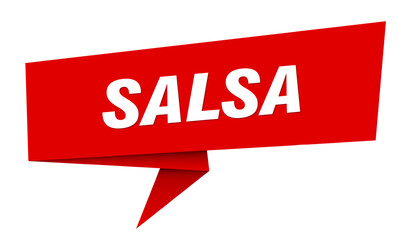Fototapeta premium salsa banner. salsa speech bubble, label, sticker, sign template