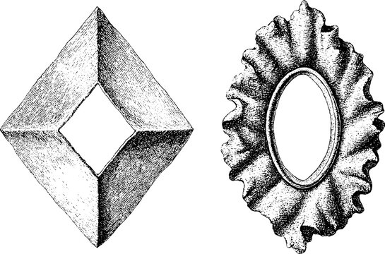 Geometric art set featuring broken zigzag and hollow circle designs