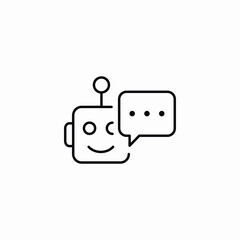 robot speech icon sign vector