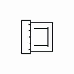 ruler lines icon sign vector