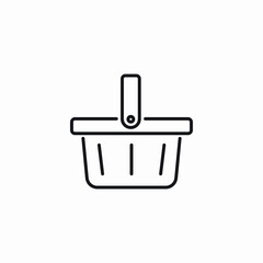 shopping basket handle icon sign vector
