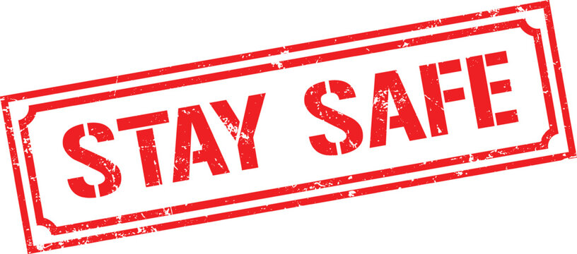 Grunge stamps stay safe