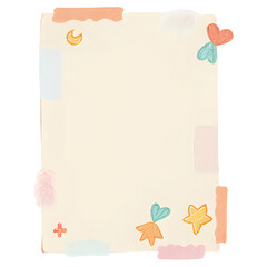 AI Generated Sticky Note Illustration for Office Stationery Design, Reminder Concepts, and Creative Workspace Elements