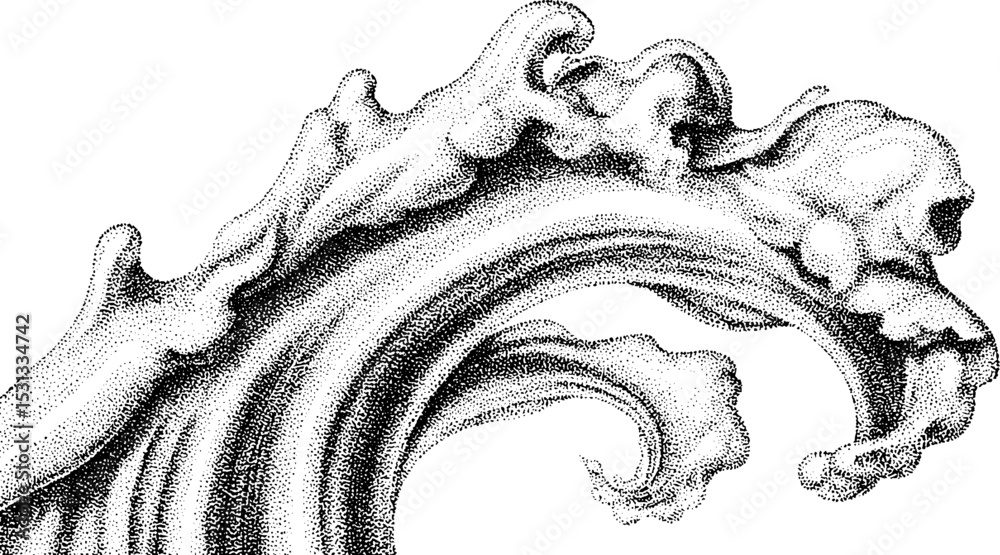 Poster abstract artistry with jagged contour lines and warped grid motif for unique design concepts