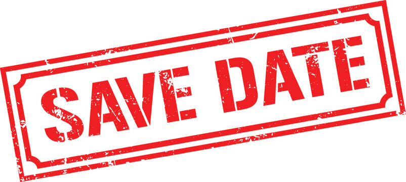 Grunge stamp save date