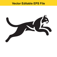 Vector illustration of a leaping panther, a powerful and dynamic design element for logos or branding