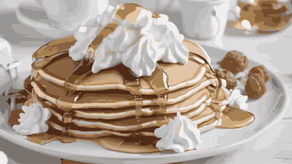 chocolate cake with cream