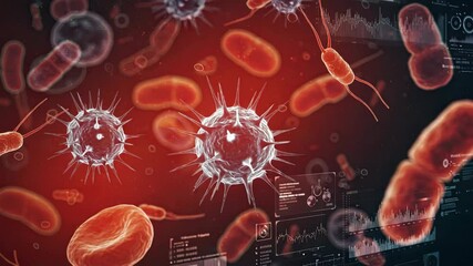 Microorganisms and data visualizations - Powered by Adobe