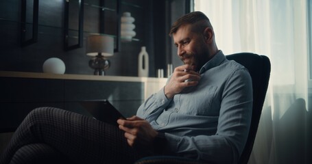 Focused Stock Exchange Broker Using Tablet Computer and Digital Pencil, Monitoring Real-Time Stocks...