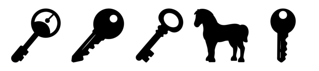 A whimsical collection of key silhouettes including a horse for good measure