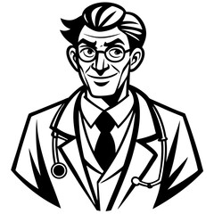 Cartoon Character of Doctor