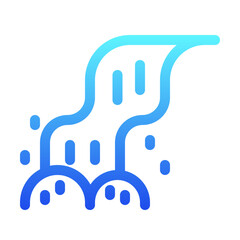 lineal icon of a waterfall