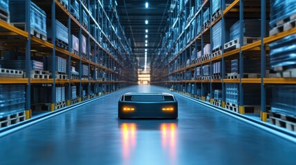 A high-tech automated approach to warehouse management, where digital technologies play a key role in enhancing the efficiency and accuracy of logistics operations