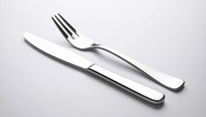 Polished Silver Fork and Knife