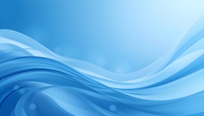 Fototapeta premium abstract blue background with smooth gradients and layered light effects. A flowing, minimalistic design with soft curves and transparent overlays.