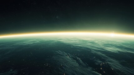 Fototapeta premium Airglow A faint emission of light by Earth's atmosphere visible