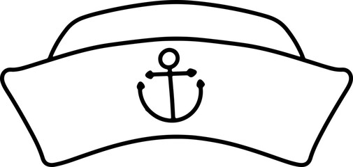 hand drawn sailor hat