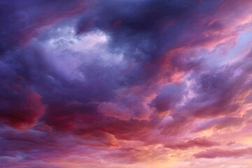 Obraz premium Dramatic sunset cloudscape, vibrant colors