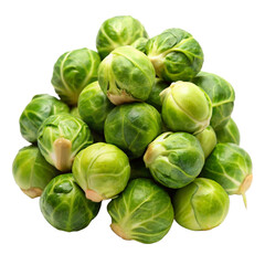 Fototapeta premium Brussels Sprouts stock image on transparent background 