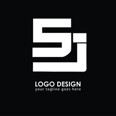 SJ SJ Logo Design, Creative Minimal Letter SJ SJ Monogram