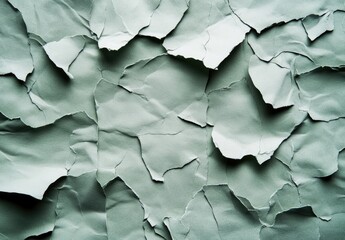 Fototapeta premium Textured backdrop of torn and crumpled light gray paper