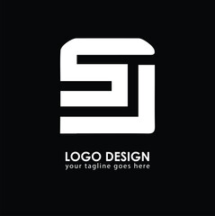 SJ SJ Logo Design, Creative Minimal Letter SJ SJ Monogram