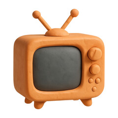 PNG Clay retro television icon