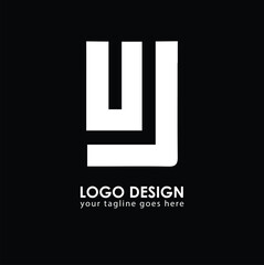 UJ UJ Logo Design, Creative Minimal Letter UJ UJ Monogram