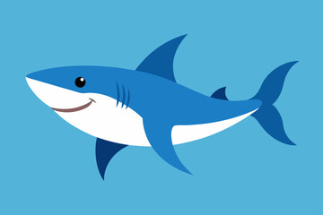 Friendly cartoon shark illustration for kids