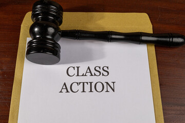 Class Action Lawsuit Document with Gavel – Mass Legal Complaint and Civil Justice Concept