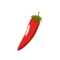 red hot chili pepper vegetable vector . Flat icon design food