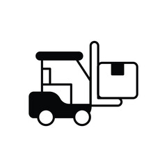 Forklift  Icon vector stock illustration