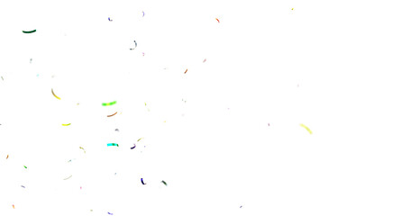 Colorful Confetti against a White Background Tranparent BG Confeti. Confetti partical isolated background. 3d Rendering Transparent Confetti. Confetti Celebrations Party Background Design.