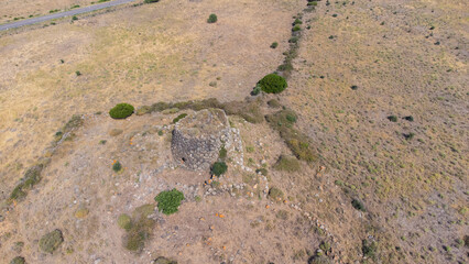 nuraghe structure in Narbolia’s rural landscape, central-western Sardinia.