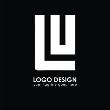 LU LU Logo Design, Creative Minimal Letter LU LU Monogram