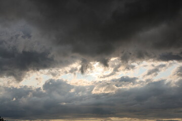 storm clouds over the city