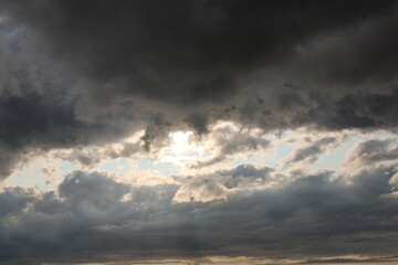 storm clouds timelapse and sun