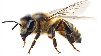PNG Worker bee is flying insect invertebrate illustration.