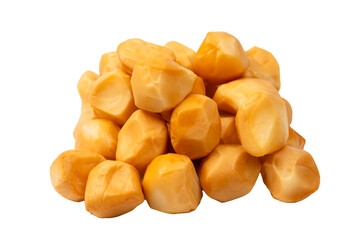 Piece of cheese isolated on white bacckground.