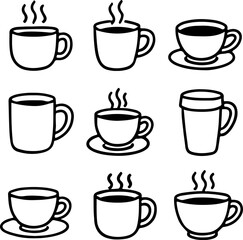 Set of coffee cups.eps