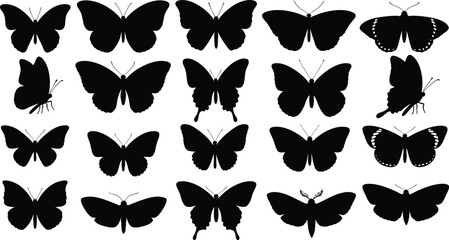 Fototapeta premium A black silhouette of open scissors with rounded handles isolated on a white background in a studio shot