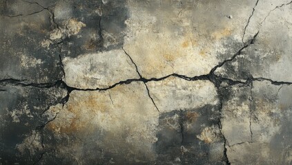 Obraz premium Cracked concrete floor texture