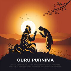 Creative vector Illustration for the Day Of Honoring Celebration Guru Purnima. abstract vector illustration design